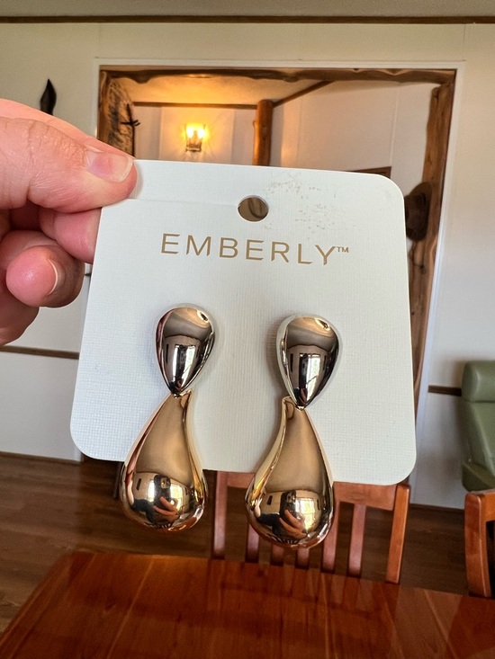 Kohl's Jewelry - Emberly Two-Tone Teardrop Dangle Earrings - Gold & Silver